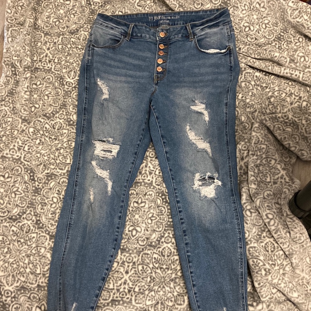 the jeans are from maurices and a size 14 plus